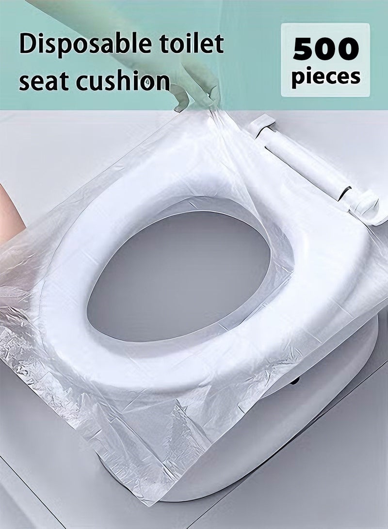 500-Piece Disposable Toilet Seat Cover Set Clear Home bathroom, travel hotel specific hospital toilet set, hotel seat cushion - Image 1